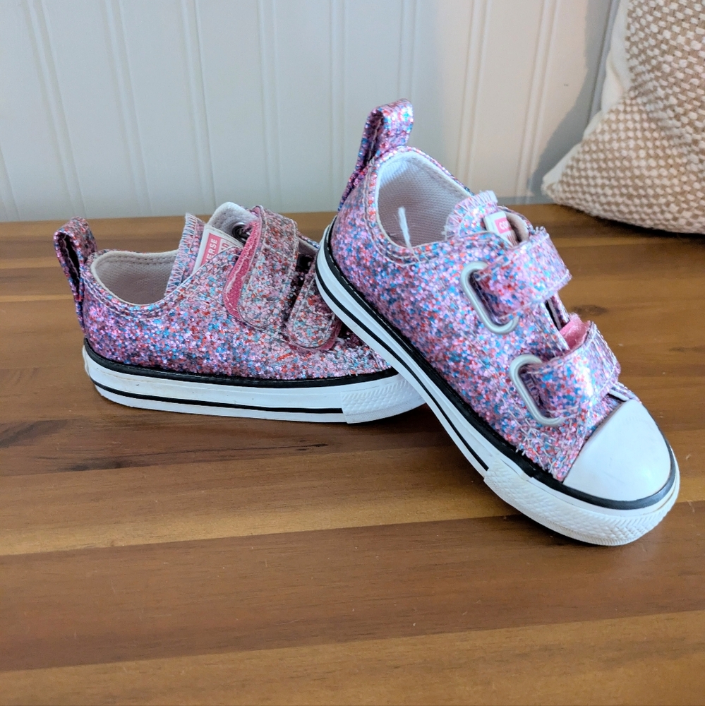 Toddler Converse Glitter Sneakers - Pink
